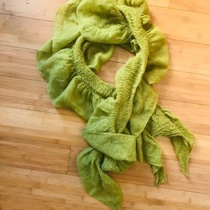 Cascading SCARF Chartreuse Green Lime Gauze